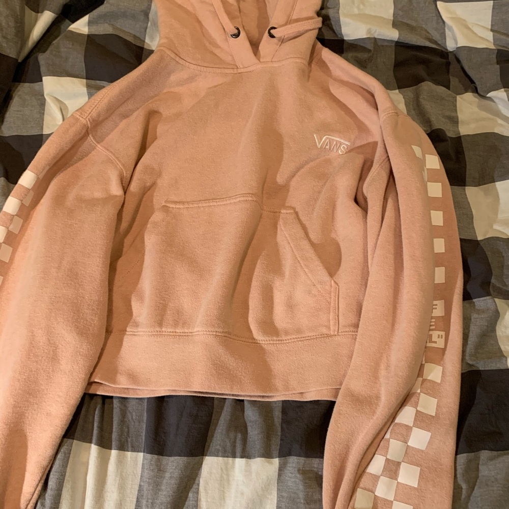 Vans pink cropped hoodie